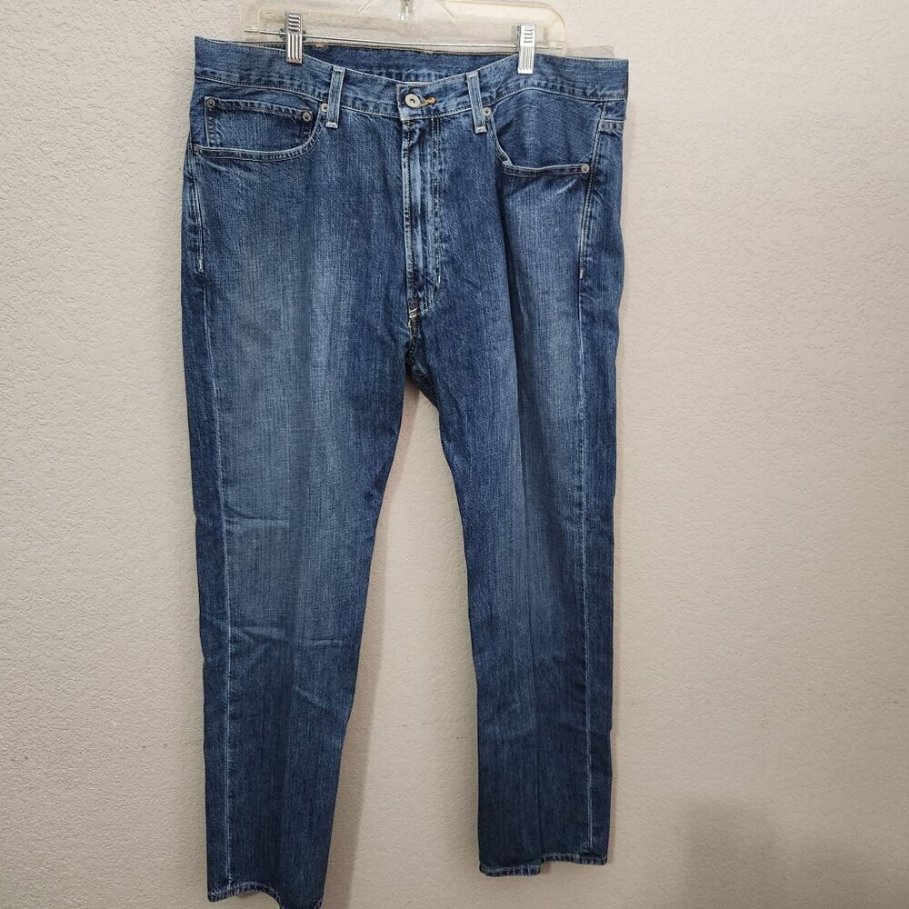 Cremeieux Mens Authentic Denim Straight-Leg Jeans Size 38 Blue Cotton Blend